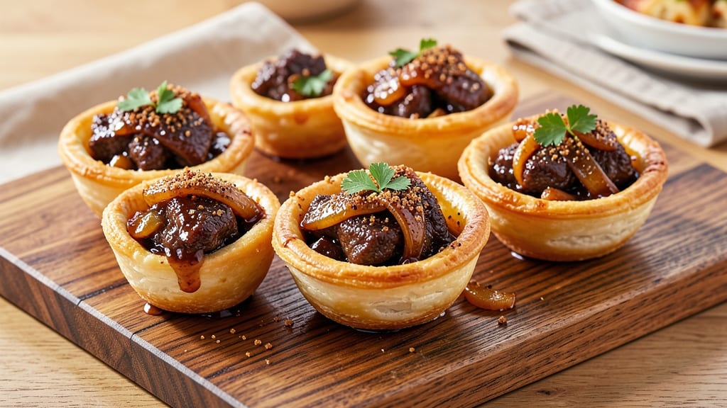 Barbecue Beef Cups Recipe: Smoky-Spiced Meatballs in Crispy Puff-Pastry Shells