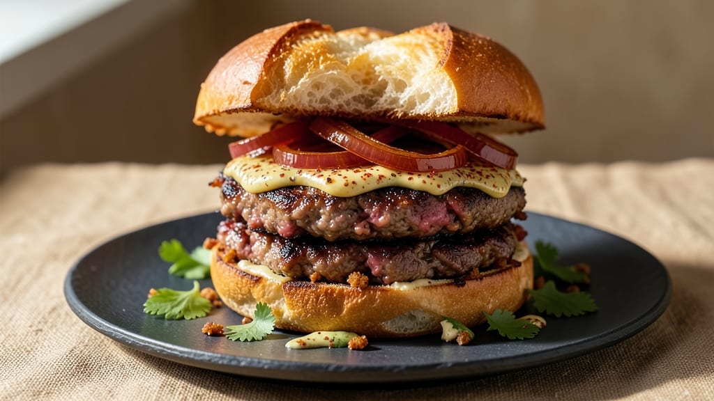 Beef and Chorizo Burgers Recipe: Smoky-Spiced Patties With Melty Cheese Rivers