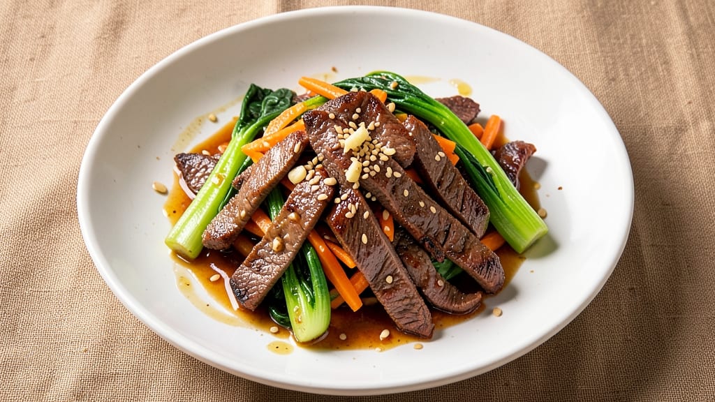 Beef and Greens Stir Fry Recipe: Wok-Hot Crunch With Silky Soy Ginger Harmony