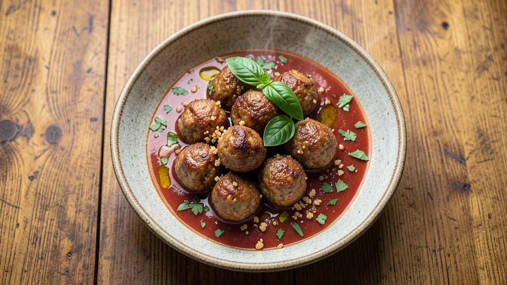 Beef and Veal Meatballs Recipe: Herb-Infused Bites with Silky Parmesan Threads
