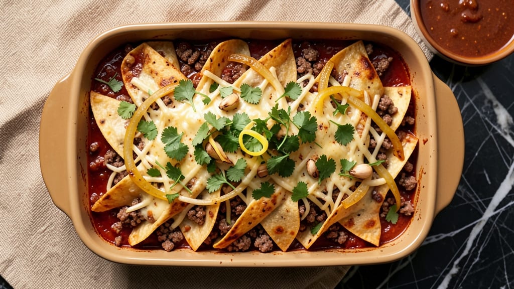 Authentic Beef Enchilada Casserole Recipe: Crispy Tortilla Layers and Melted Cheese Rivers