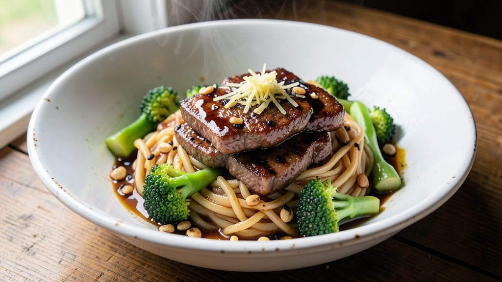 Beef and Broccoli Udon Stir Fry Recipe: Silky Noodles With Caramelized Beef Bites