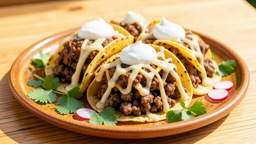 Baked Ground Beef Tacos Recipe: Crispy Tortilla Bites With Melty Cheese Rivers