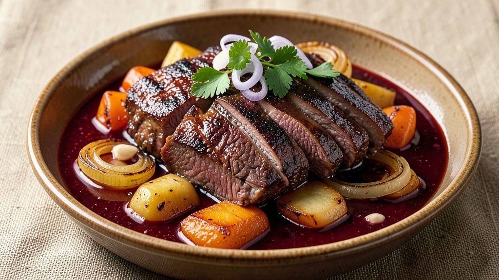 Beef and Red Wine Slow Cooker Recipe: Deep Umami Braise With Tender Chunks