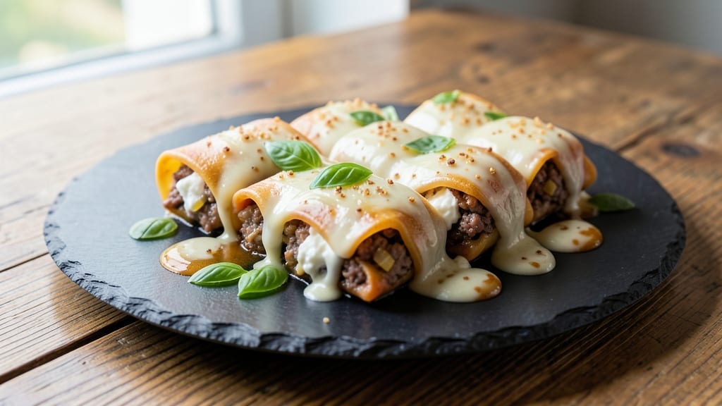 Beef and Pork Cannelloni Recipe: Double-Meat Layers With Cheesy Richness