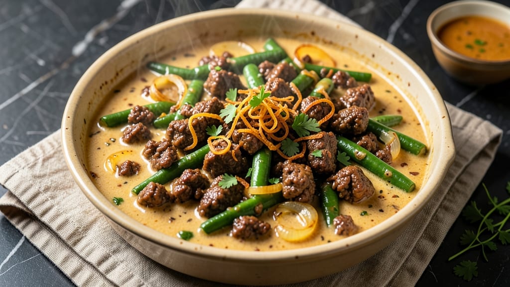 Beef and Green Bean Casserole Recipe: Crispy Top, Creamy Cheese, One-Pan Magic