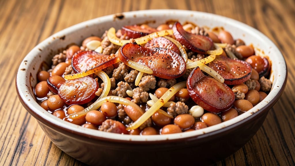 Baked Bean Recipe with Ground Beef and Sausage: Slow-Cooked Smoky Depth in One Pot