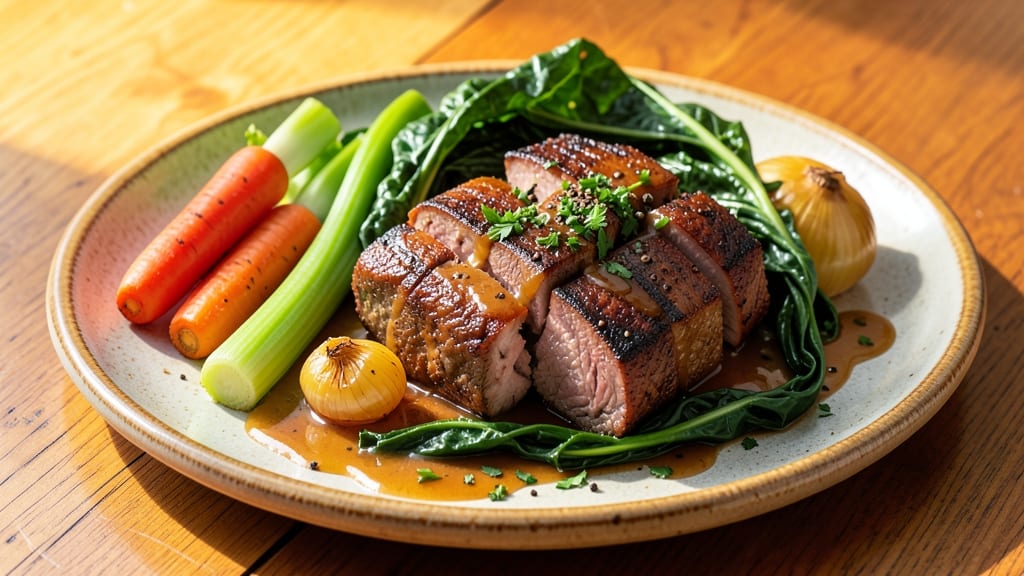 Beef and Greens Recipe: Slow-Simmered Richness With Collard Crunch