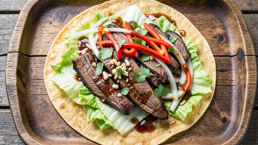 Asian Beef Wraps Recipe: Crispy Tortilla Crunch with Sweet Chili Heat