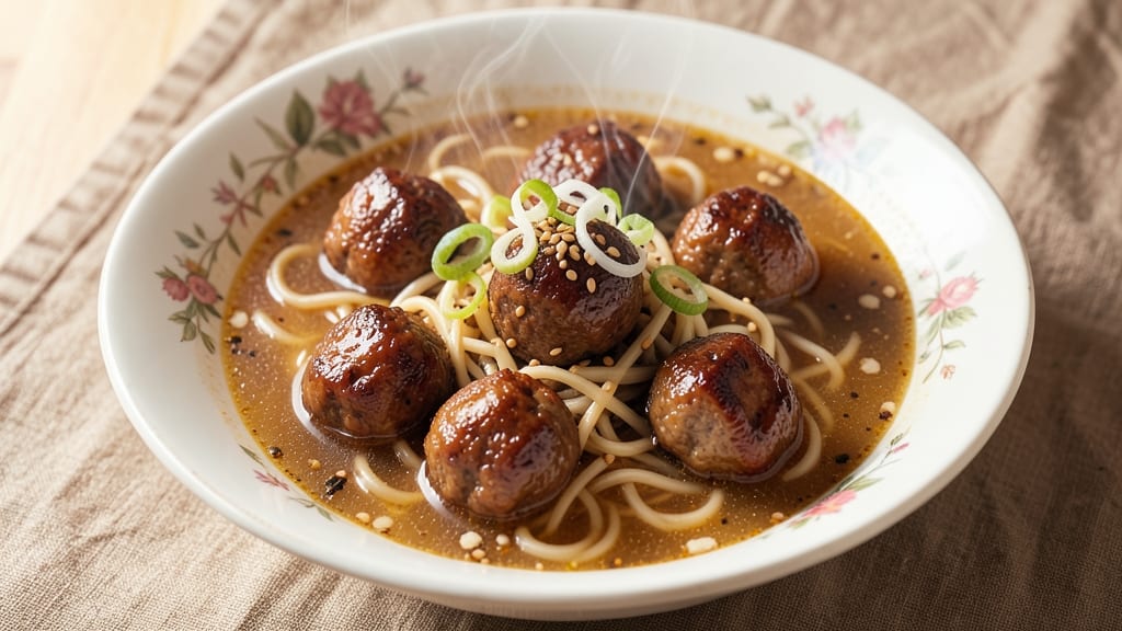 Beef Ball Noodle Soup Recipe: Savory Meatballs in Silky Broth