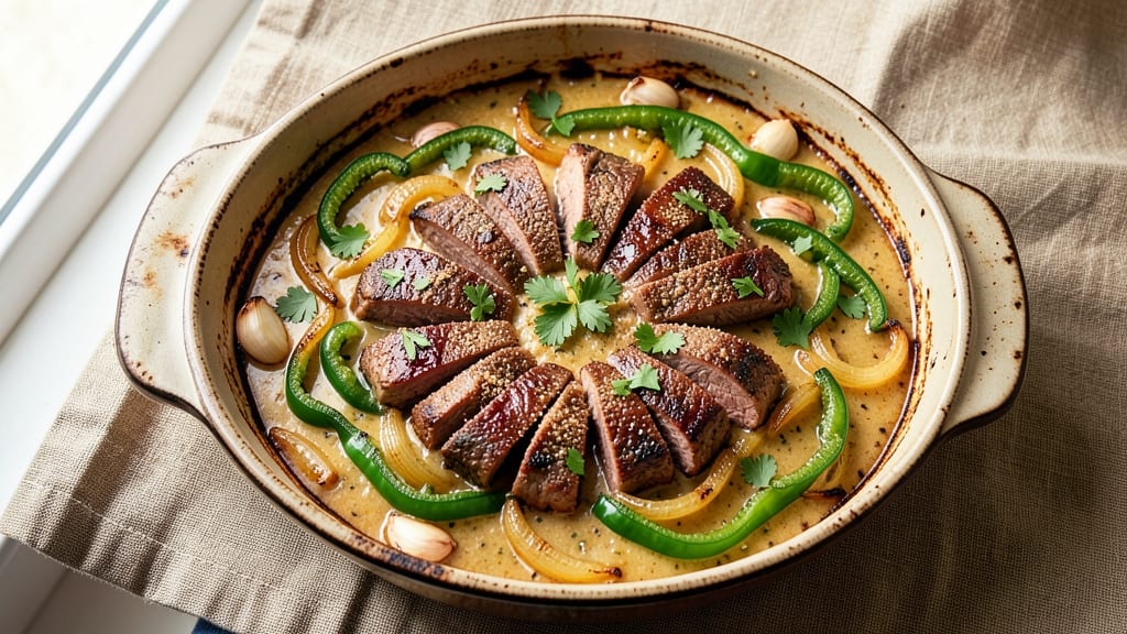 Beef and Green Pepper Casserole Recipe: One-Pan Crisp-Top Comfort