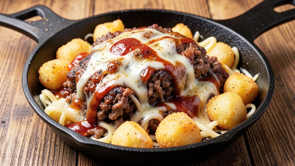 Beef and Tater Tot Recipe: Crispy Top, Melty Cheese, One-Pot Magic