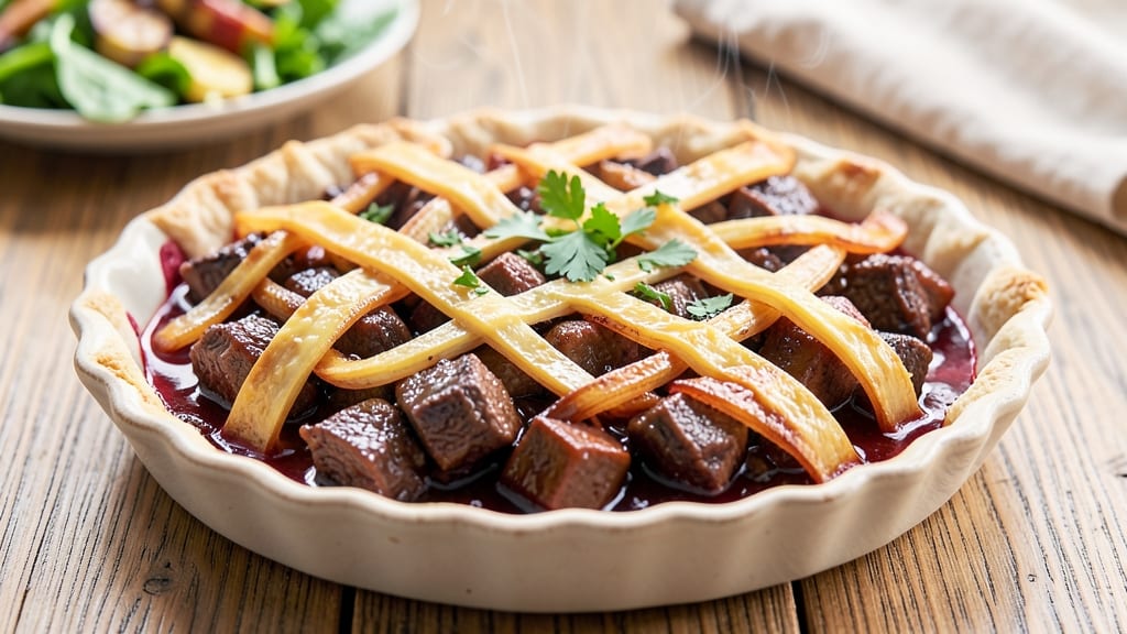 Basic Beef Pie Recipe: Flaky Pastry Crust With Savory Meat Filling