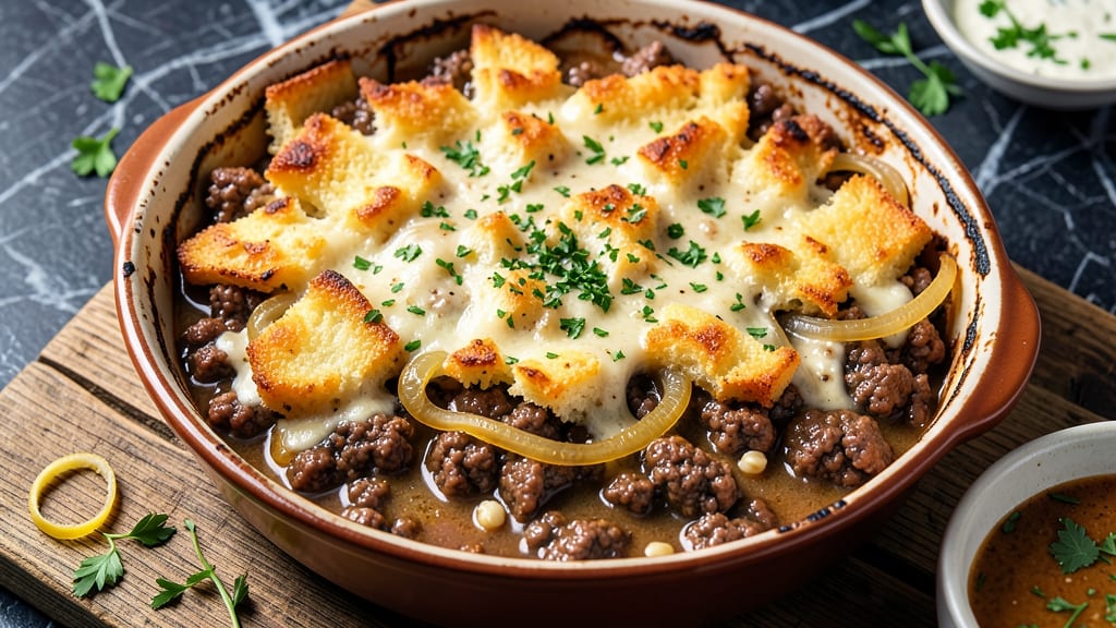 Beef and Hash Brown Casserole Recipe: Crispy Potato Topping Over Savory Beef