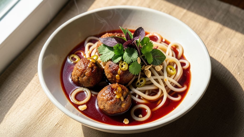 Beef Ball Pho Recipe: Wok-Seared Crunch Meets Silky Star-Anise Broth