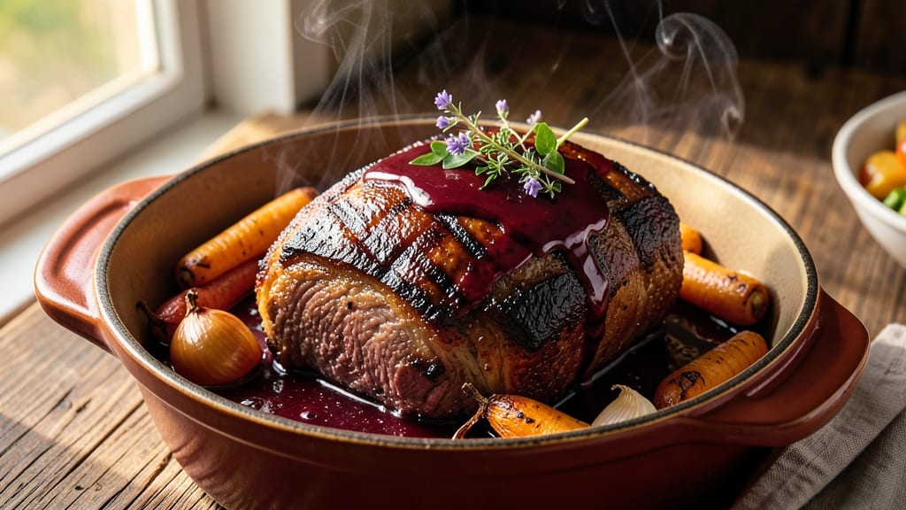 Angus Beef Pot Roast Recipe: Deep Red Wine Fond That Caramelizes to Richness