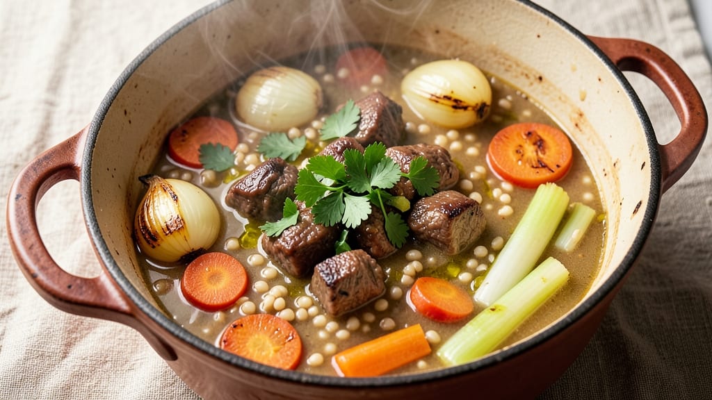 Beef and Barley Soup Recipe Jamie Oliver: Deep Red Wine Braise With Caramelized Fond Magic