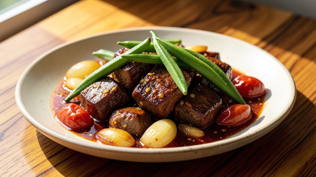 Beef Ampalaya Recipe Panlasang Pinoy: Silky Okra and Beef Stew With Tangy Tomato Depth
