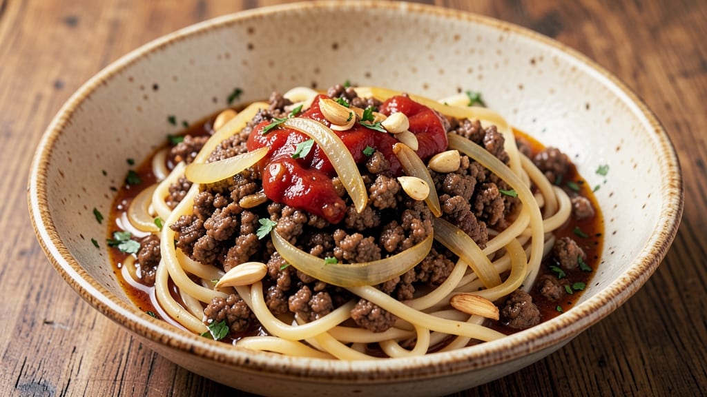 Beef and Ground Beef Noodles Recipe: Savory Meat-Filled Pasta in 30 Minutes