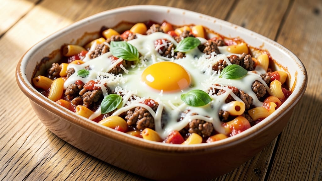 Baked Macaroni with Ground Beef Recipe: One-Pan Cheesy Crunch and Hearty Bites