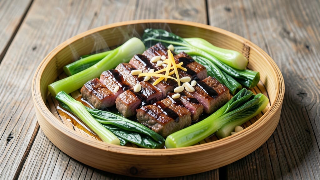 Beef and Greens Chinese Recipe: Silky Bok Choy and Tender Beef in Soy-Braised Bliss