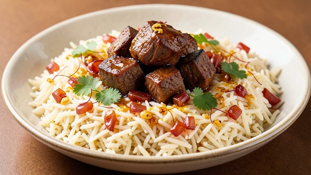 Basmati Rice with Beef Recipe: Fragrant Saffron and Spiced Meat One-Pot