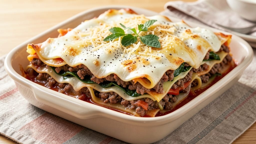 Beef and Veggie Lasagna Recipe: Hearty Layers With Meat and Veggie Harmony