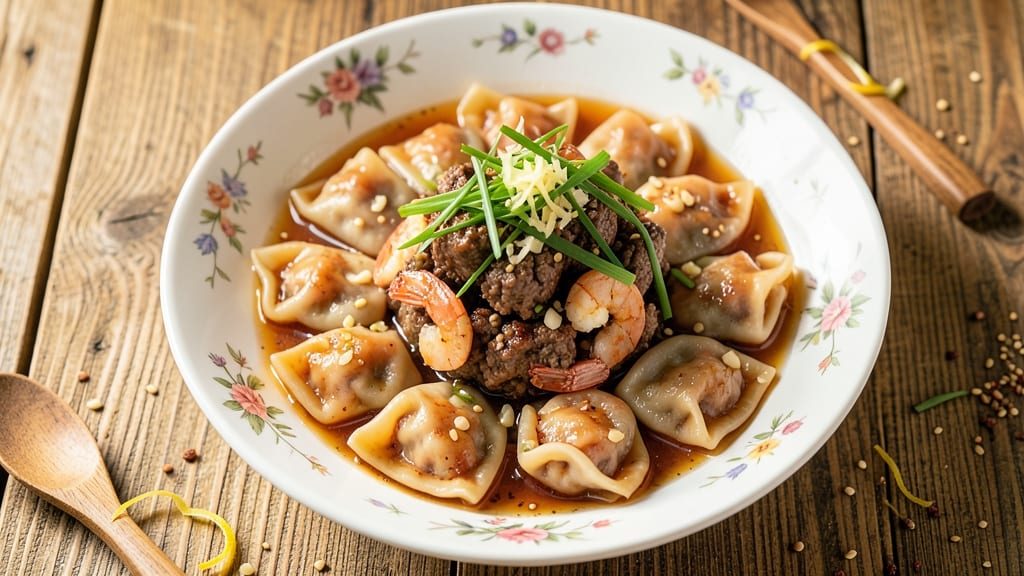 Beef and Shrimp Wonton Recipe: Silky Broth with Crispy Dumpling Bites