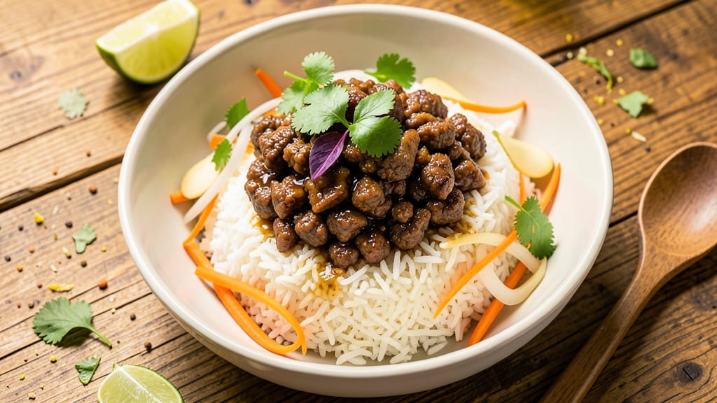 Beef Banh Mi Bowl Recipe: Crispy Pickled Veggies and Herby Paté Magic