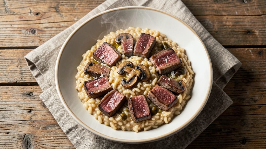 Beef and Mushroom Risotto Recipe: Toasted Arborio with Deep Umami Richness