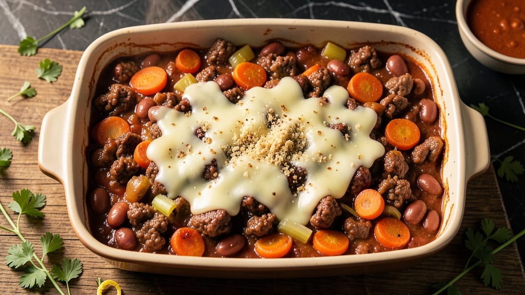 Beef and Bean Casserole Recipe: Crispy Top, Melty Cheese, One-Pot Magic