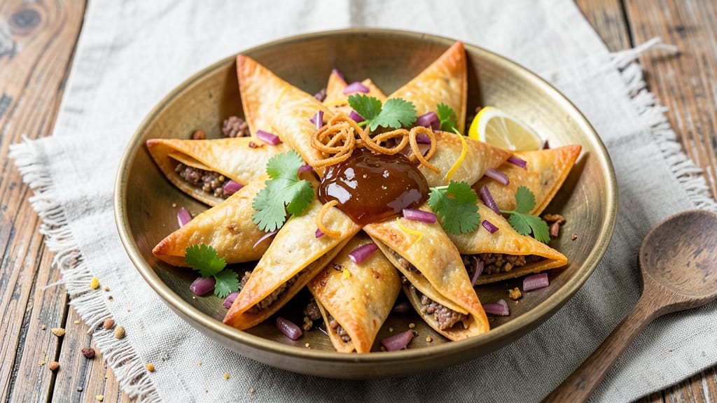 Arabic Beef Samosa Recipe: Crispy Pastry Wraps Filled With Spiced Ground Beef