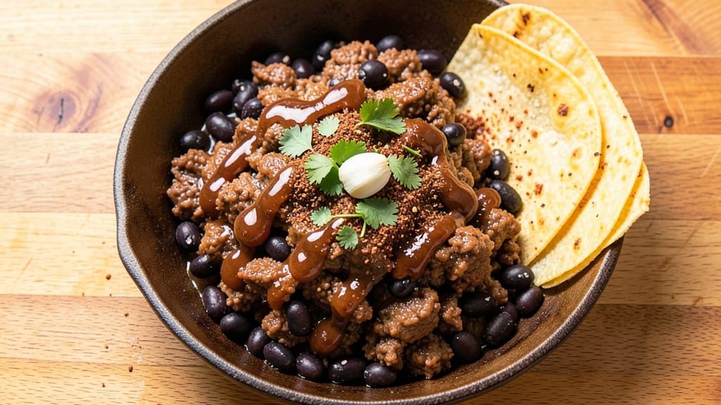 Beef and Bean Tacos Recipe: Crispy Tortillas With Smoky Spiced Filling