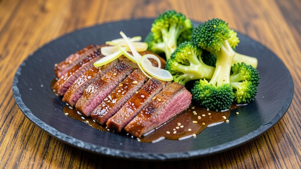 Beef and Broccoli with London Broil Recipe: Wok-Seared Crust and Silky Soy-Ginger Sauce