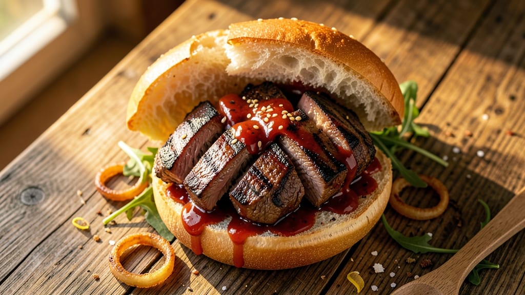 Barbecue Beef on a Bun Recipe: Smoky-Sweet Crust With Juicy Centers