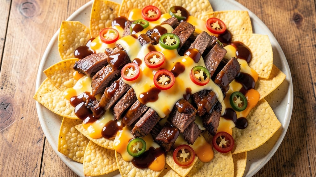 BBQ Beef Nachos Recipe: Smoky Cheese Rivers and Crispy Tortilla Stacks