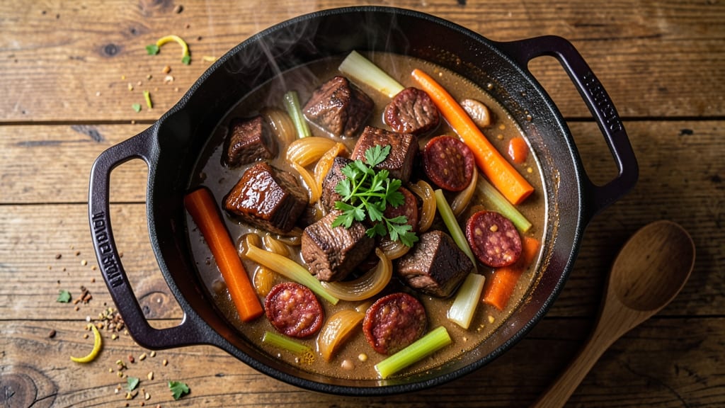 Beef and Chorizo Stew Recipe: Smoky Paprika-Kissed Depth in One Pot