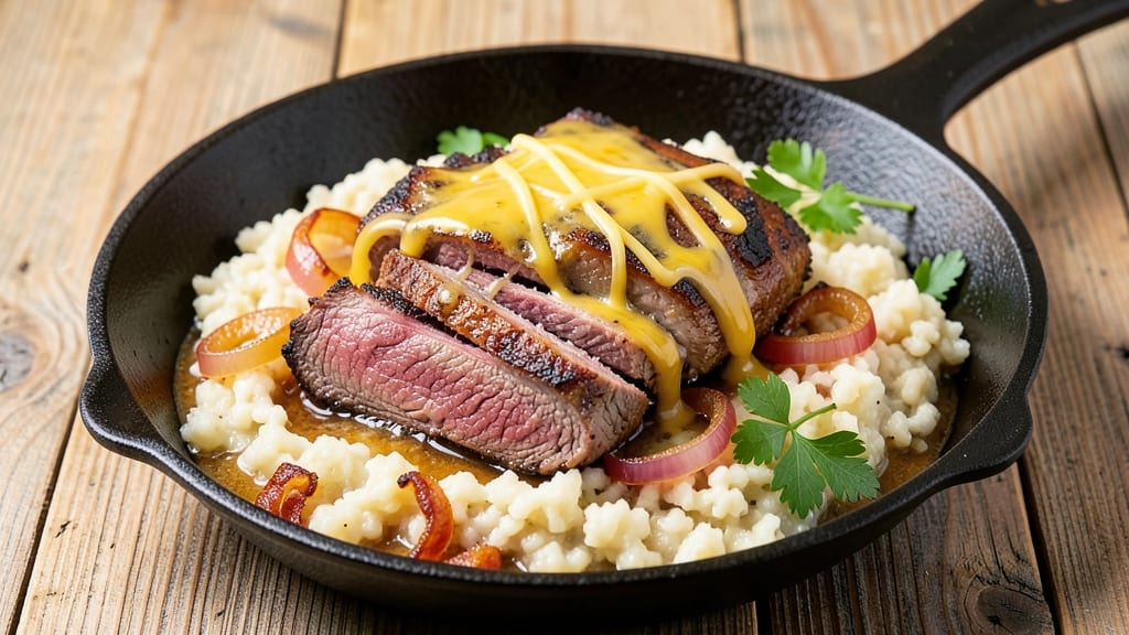 Beef and Grits Recipe: Smoky Bacon-Infused Cheese Creaminess