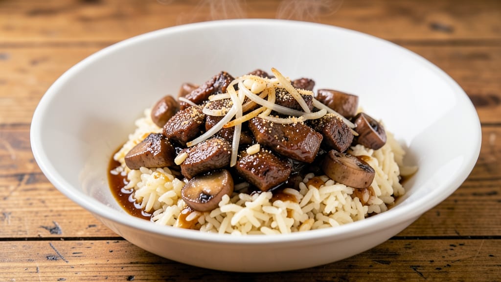Beef And Mushroom Jollibee Recipe: Sweet-Savory Gravy Over Pillowy Rice