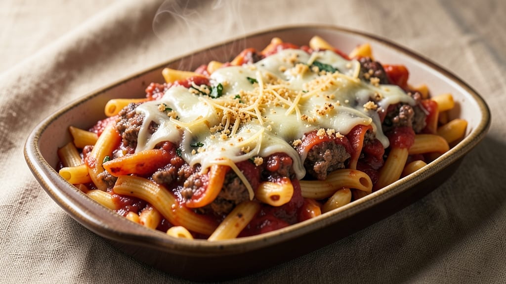 Baked Ziti Recipe with Ground Beef and Italian Sausage: Meaty Layers of Cheese and Tomato Bliss