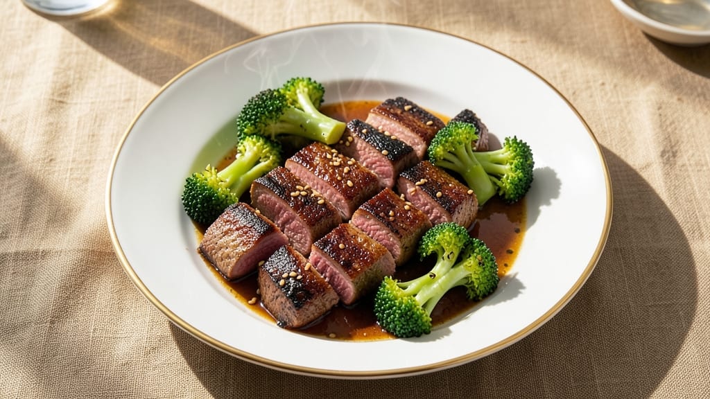 Beef and Broccoli Sirloin Recipe: Wok-Seared Crust with Silky Soy-Ginger Glaze