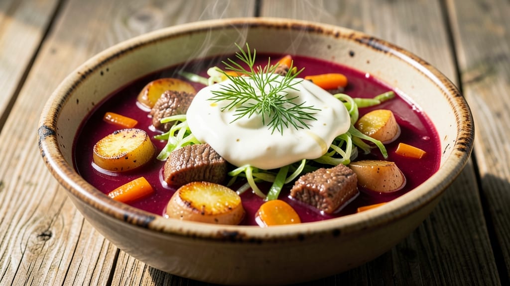 Beef and Beet Borscht Recipe: Deep Ruby Hues and Earthy Sweetness