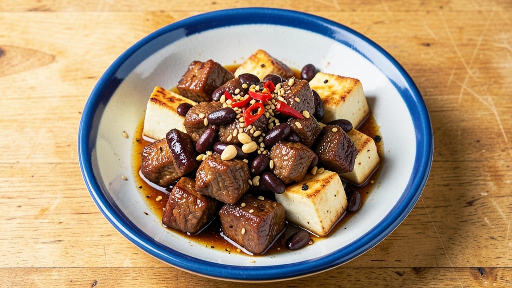 Beef À La Sichuan Recipe: Fiery Peanut-Chili Crunch With Silky Tofu Ribbons