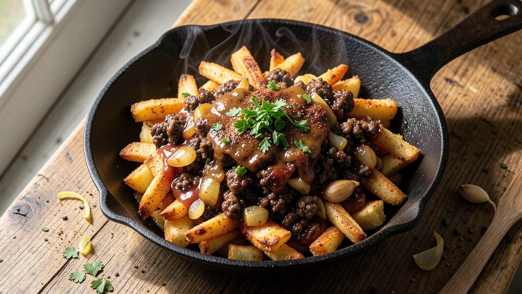 Beef and Hash Browns Recipe: Crispy Potato Topping on Savory Stew