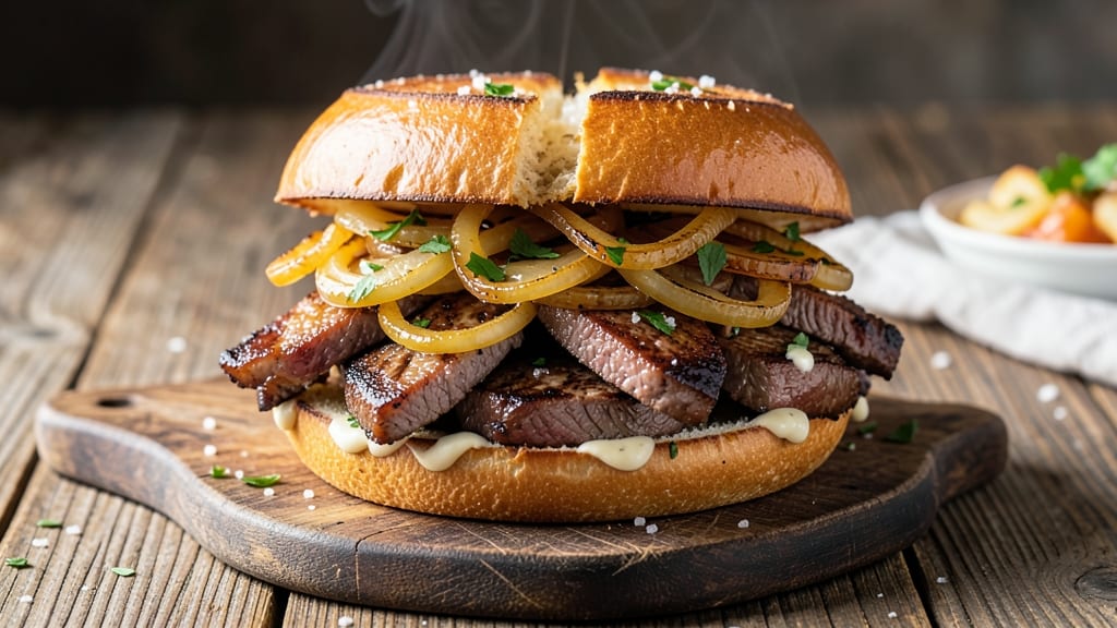 Beef and Onion Sandwiches Recipe: Crispy Breaded Bites With Caramelized Onion Layers